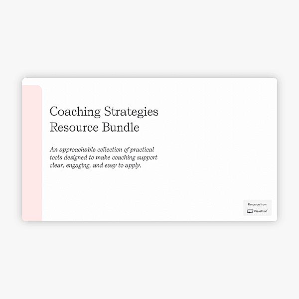 Coaching Strategies Resource Bundle