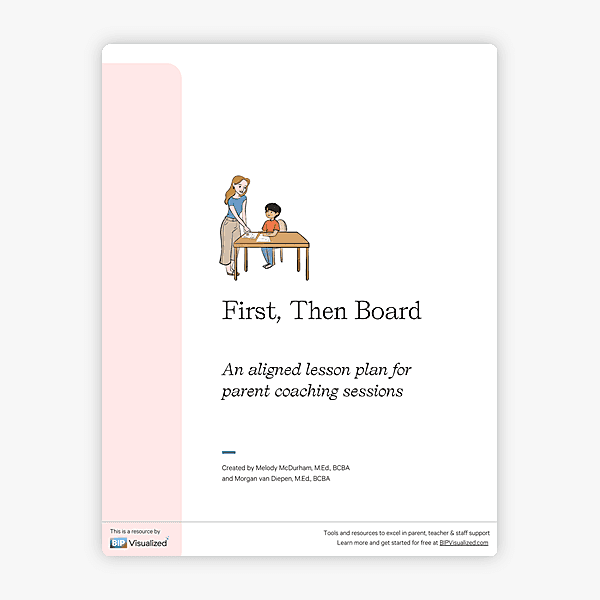 First, Then Board ~ Parent Coaching Lesson Plan