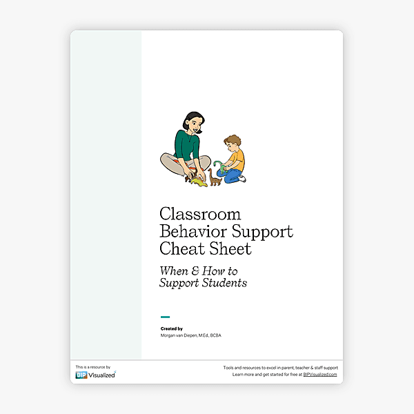 Classroom Behavior Support Cheat Sheet