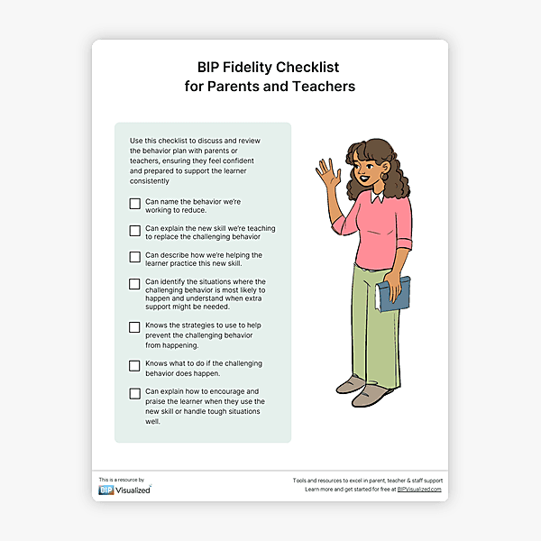 BIP Fidelity Checklist for Parents and Teachers