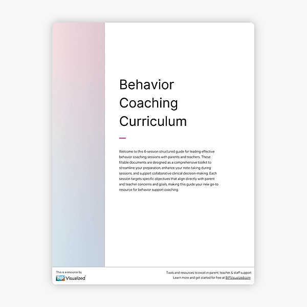 Behavior Coaching Curriculum
