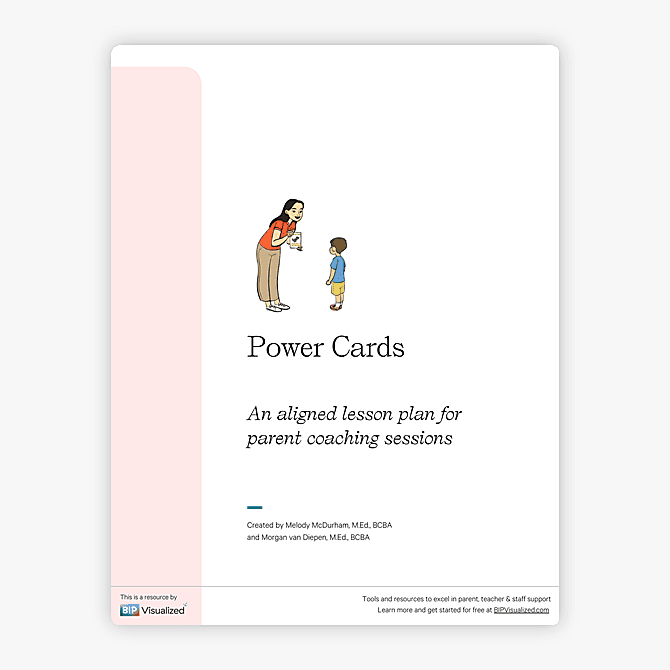 Power Cards ~ Parent Coaching Lesson Plan