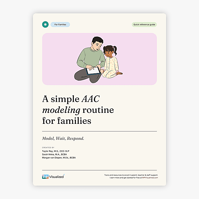 A Simple AAC Modeling Routine for Families