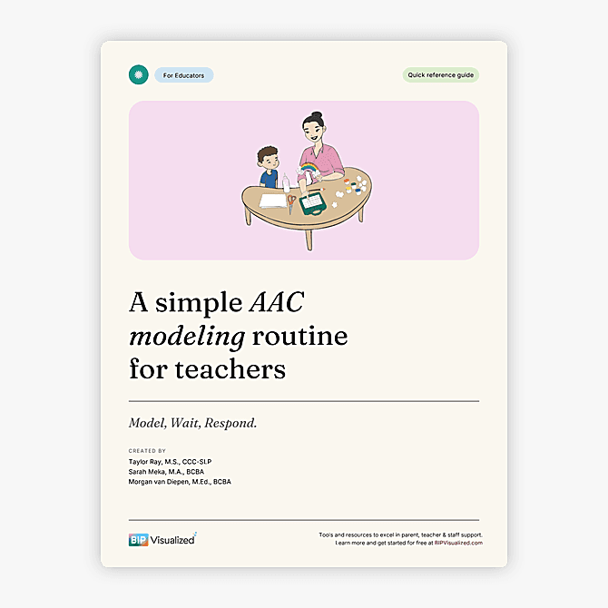 A Simple AAC Modeling Routine for Teachers