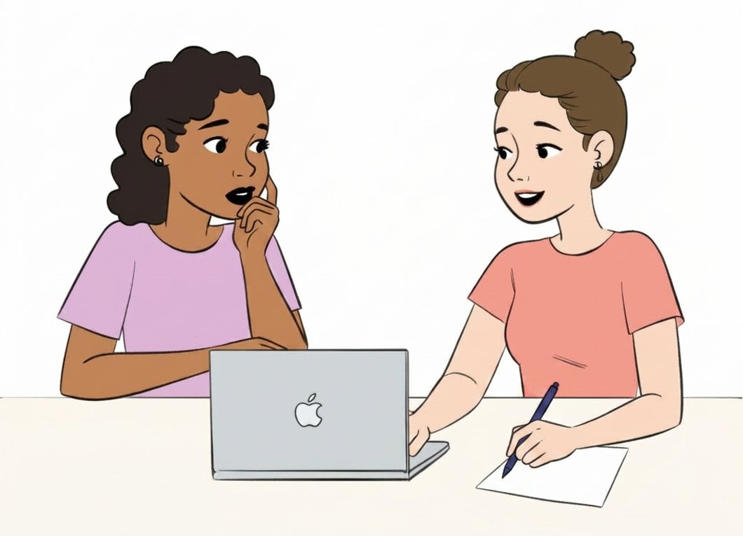 Two clinicians reviewing the BCBA Supervision Curriculum together