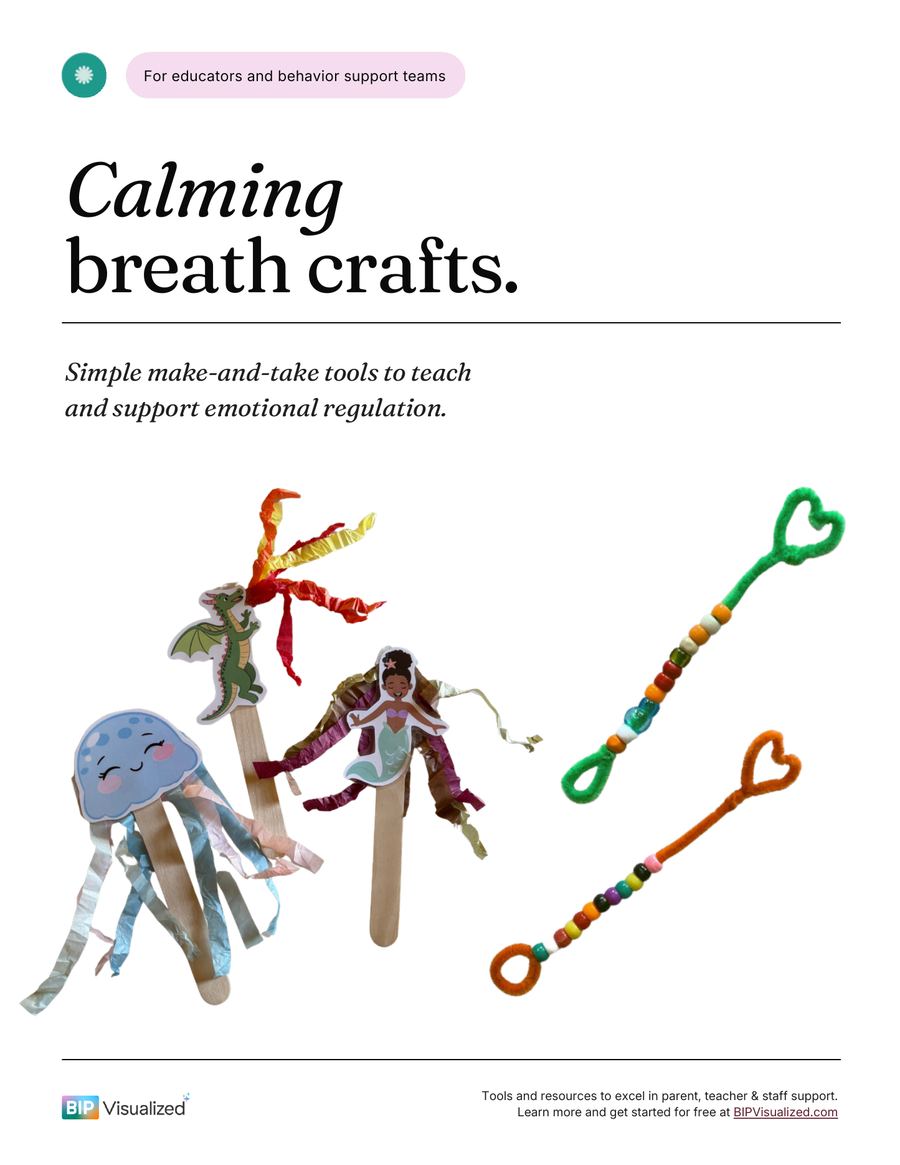 Calming breath crafts for regulation